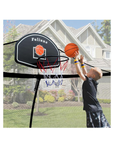 Aro de Baloncesto para Trampolín Fuliuna con Red Protectora