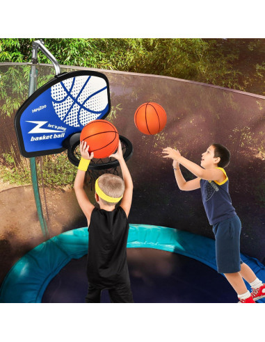 Aro de Baloncesto HeyZoo para Trampolín Ajustable con Pelotas