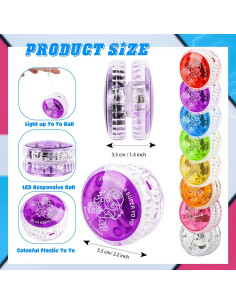 56 Pelotas Yo-Yo Iluminadas LED Flahard para Niños 2