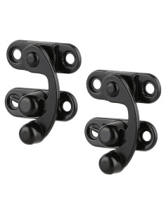 2 Ganchos Antiguos de Cierre Vintage MOZEAT 33x29mm Negro