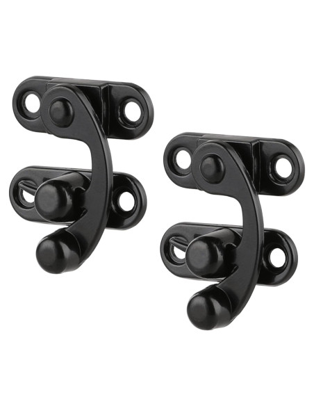 2 Ganchos Antiguos de Cierre Vintage MOZEAT 33x29mm Negro