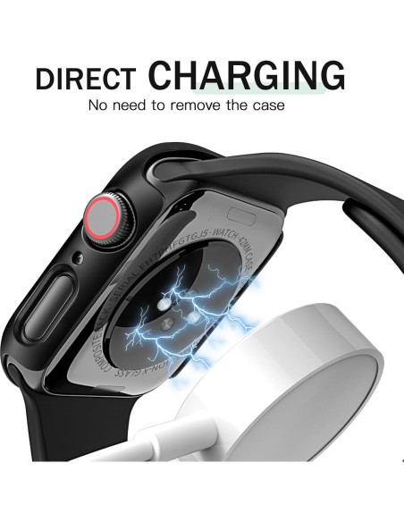 Funda Dura JR.DM 40mm para Apple Watch Series 6/5/4/SE, Negro Funda Dura JR.DM 40mm para Apple Watch Series 6/5/4/SE, Negro