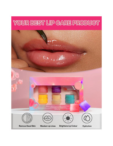 Conjunto de 5 Mascarillas Labiales Hidratantes Caedelfly