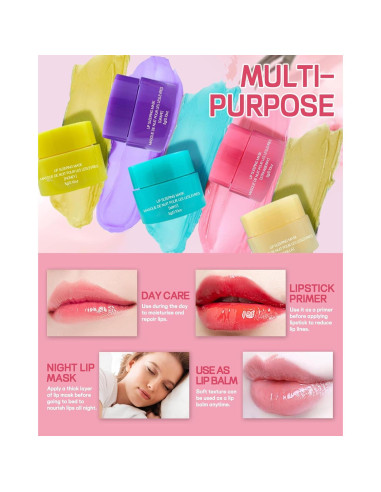 Conjunto de 5 Mascarillas Labiales Hidratantes Caedelfly