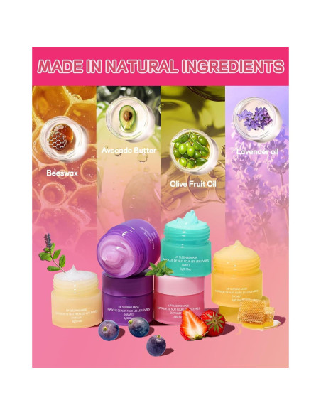 Conjunto de 5 Mascarillas Labiales Hidratantes Caedelfly