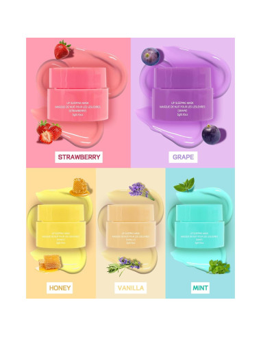 Conjunto de 5 Mascarillas Labiales Hidratantes Caedelfly