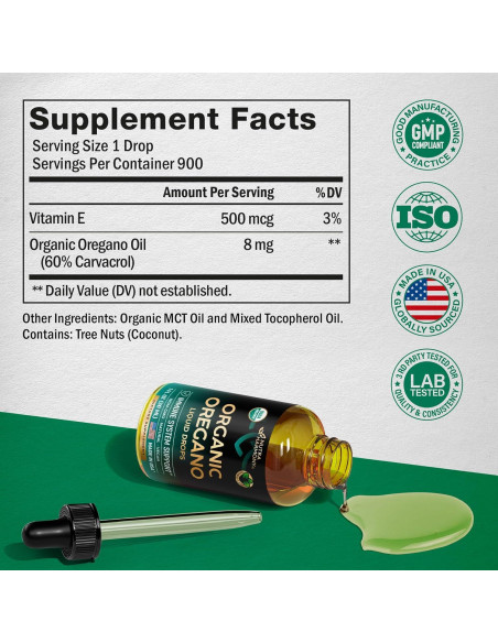 Aceite de Orégano Orgánico USDA 29.57 ml - Nutra Harmony