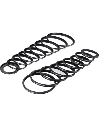 Kit de Filtros de Lente Andoer 18 Piezas Anillos Adaptadores