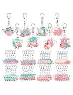 48 Llaveros de Fiesta de Té Tondiamo Floral Vintage