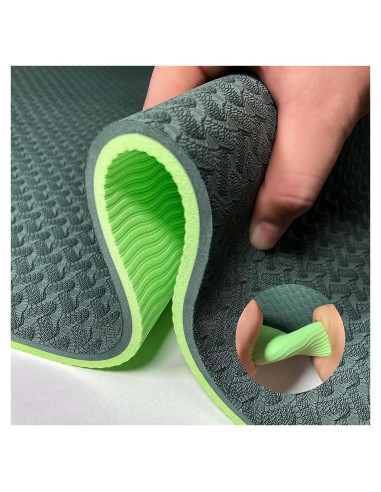 Estera de Yoga QMKGEC 8mm Antideslizante Ecológica 182.88x60.96cm