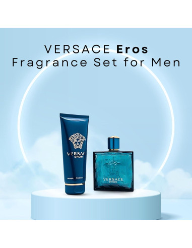 Conjunto de Fragancia Versace Eros - Eau de Toilette 100ml y Gel de Ducha 100ml