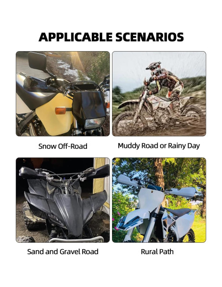 Guardas de Manos JFG RACING para Motocicleta de Tierra - Negro