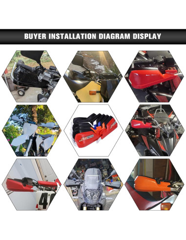 Guardas de Manos JFG RACING para Motocicleta de Tierra - Negro