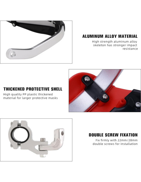 Guardas de Manos JFG RACING para Motocicleta de Tierra - Negro