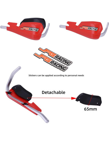 Guardas de Manos JFG RACING para Motocicleta de Tierra - Negro