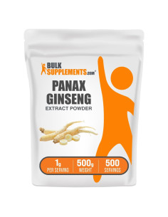 Extracto de Raíz de Ginseng en Polvo BulkSupplements 500g