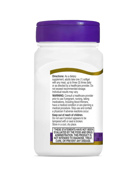 Aceite de Pescado Omega-3 21st Century 1000 mg 180 Cápsulas