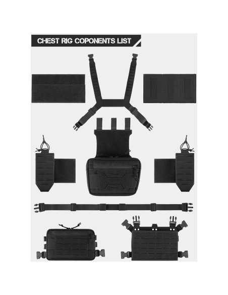 Arnés Táctico VOTAGOO Modular Ajustable con Bolsa Revistas 5.56/7.62