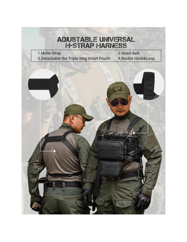 Arnés Táctico VOTAGOO Modular Ajustable con Bolsa Revistas 5.56/7.62