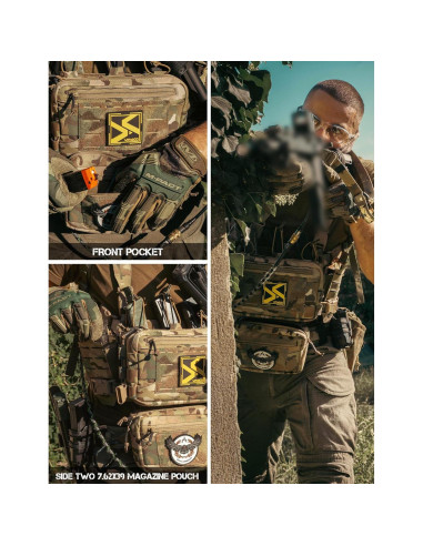Arnés Táctico VOTAGOO Modular Ajustable con Bolsa Revistas 5.56/7.62
