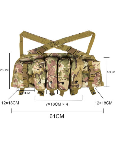 Arnés Táctico Ajustable HRTACPAG para Airsoft y Caza