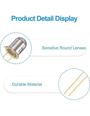 Diodos Fotográficos PATIKIL 5mm, Paquete de 4 Sensores Luz