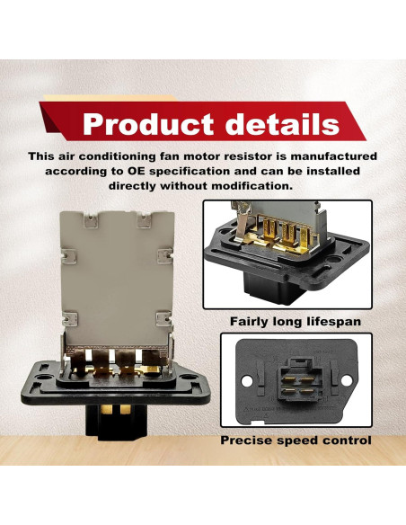 Resistor de Motor de Soplador HVAC Pleoos Compatible Kia Hyundai
