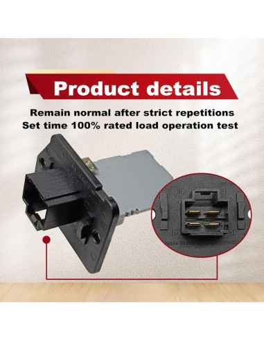 Resistor de Motor de Soplador HVAC Pleoos Compatible Kia Hyundai