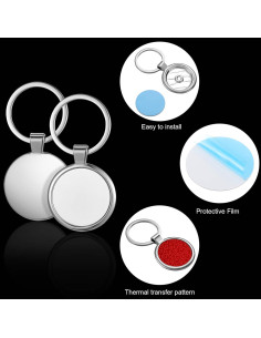 Llavero de Sublimación Chuangdi 12 Piezas Metal Personalizable 2