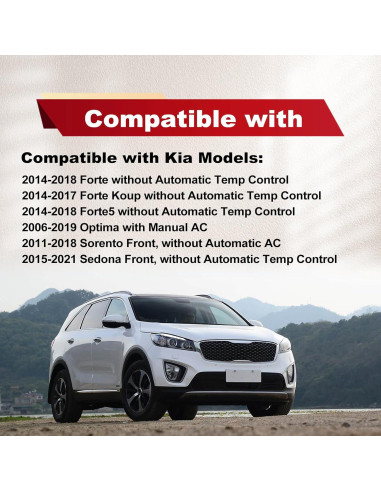 Resistor de Motor de Soplador HVAC Pleoos Compatible Kia Hyundai