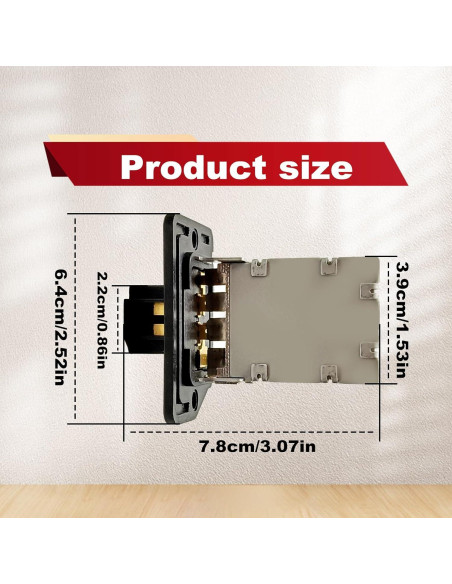 Resistor de Motor de Soplador HVAC Pleoos Compatible Kia Hyundai