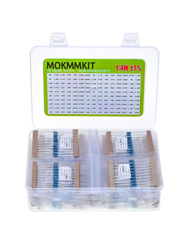Kit de Resistores de Película Metálica MOKMMKIT 1500 Piezas 0-10M Ohm