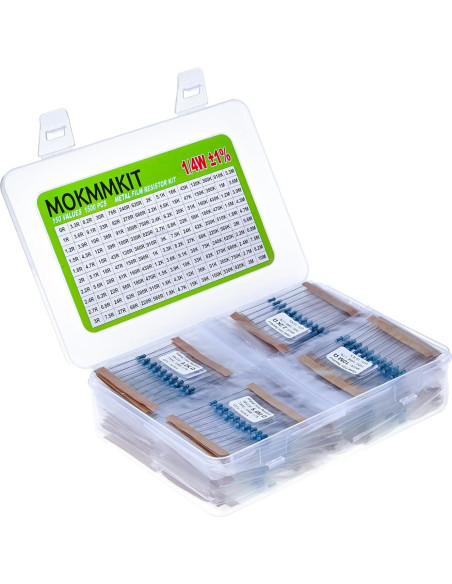 Kit de Resistores de Película Metálica MOKMMKIT 1500 Piezas 0-10M Ohm