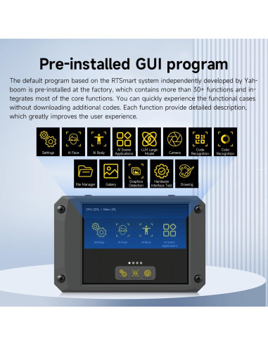 Yahboom K230 Placa de Desarrollo AI 1.6GHz 2MP Pantalla 2.4"