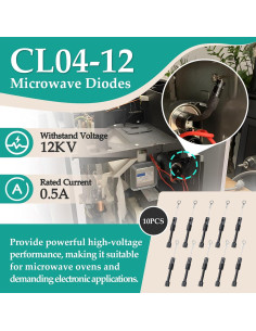 10 Diodos de Microondas CL04-12 0.5A 12KV Gfdoso Reemplazo 2