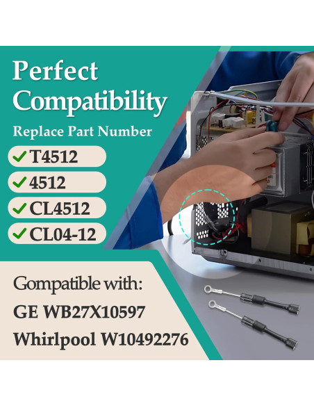 10 Diodos de Microondas CL04-12 0.5A 12KV Gfdoso Reemplazo