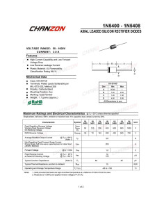 Diodo Rectificador Chanzon 1N5404 3A 400V Paquete 50 Piezas 2