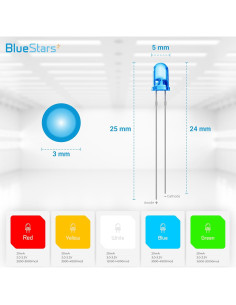Kit de 500 Diodos LED 5mm BlueStars - 5 Colores Variados 2
