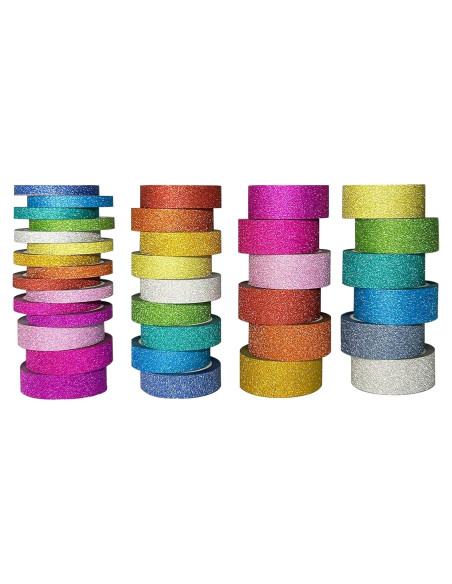 Conjunto de 36 Rollos de Cinta Washi Brillante Funincloud