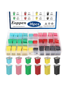 Kit de Fusibles Jcase 36 Piezas Eoppen para Automóviles 20A-80A
