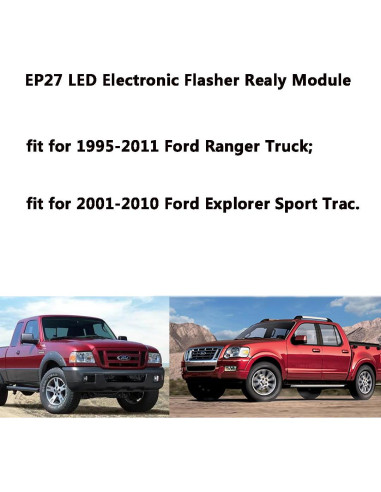 Relé Intermitente LED EP27 5 Pines para Ford F150 Ranger 1995-2008
