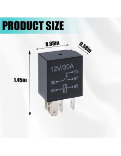Kit de 4 Relés Automotrices 12V 30A JOYCOURT 5 Pines 2