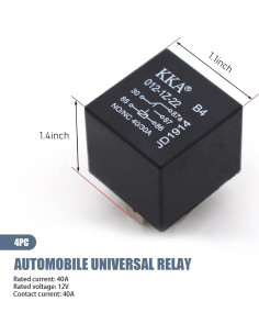 Pack 4 Relés de 5 Pines Cerfioo 12V 40A a Prueba de Agua 2