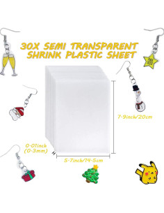 Kit de 52 Hojas de Plástico Encogido Rawskro 20x14.5 cm 2