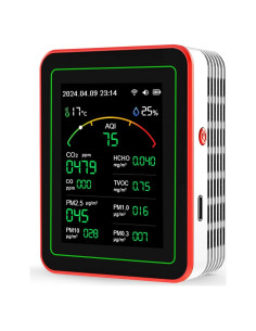 Monitor de Calidad del Aire 3R VALVE 15-en-1 con APP y Batería