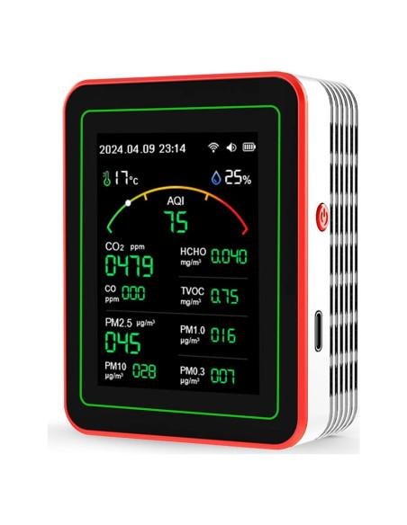Monitor de Calidad del Aire 3R VALVE 15-en-1 con APP y Batería