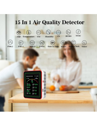 Monitor de Calidad del Aire 3R VALVE 15-en-1 con APP y Batería