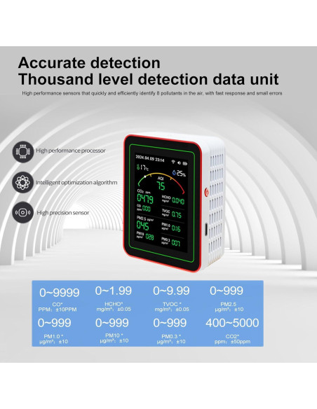 Monitor de Calidad del Aire 3R VALVE 15-en-1 con APP y Batería