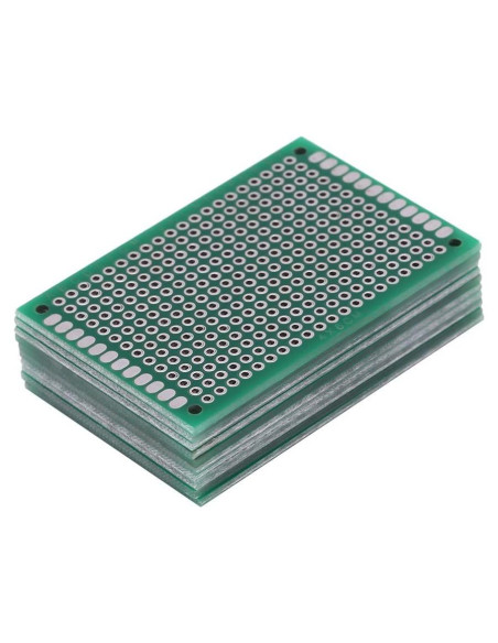 Placa de Circuito Universal 10 PCs 4x6cm Doble Cara DIY