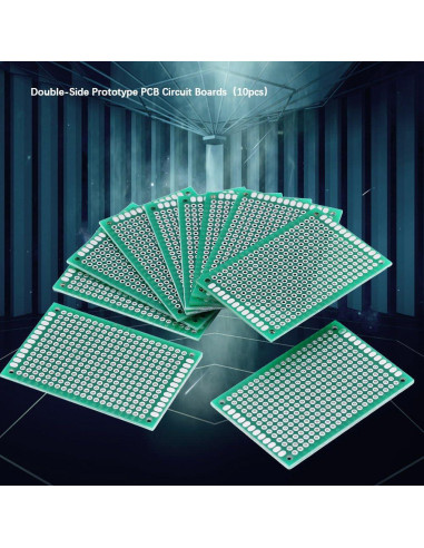 Placa de Circuito Universal 10 PCs 4x6cm Doble Cara DIY